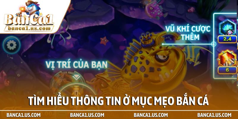 Tìm hiểu thông tin ở mục Mẹo bắn cá